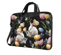 Rabbit Lavender Laptop Bag for 13 inch, Chick Eggs Laptop Case Sleeve with Shoulder Strap,Portable Shockproof Protective Computer Carrying Cover Briefcase for Women Men