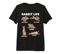 Rabbit Life Cute Bunny Behavior Funny Animal Premium T-Shirt