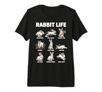 Rabbit Life Cute Bunny Behavior Funny Animal Premium T-Shirt
