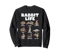 Rabbit Life Cute Bunny Behavior Funny Animal Sweatshirt