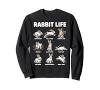 Rabbit Life Cute Bunny Behavior Funny Animal Sweatshirt