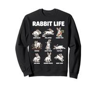 Rabbit Life Cute Bunny Behavior Funny Animal Sweatshirt