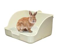 Rabbit Litter Box, 11x9x6" Cage Mount Bunny Litter Box, Spill-Proof PP Rabbit Litter, Detachable Washable Non-Toxic Bunny Litter, Small Animal Litter Box for Hamster, Guinea Pig