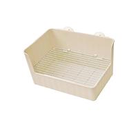Rabbit Litter Box Bedpan with Grid Small Animal Toilet Brown | PP material,high baffle,steel grid,snap buckles,removable tray,for rabbits,rats,chinchillas,ferrets,bunnies