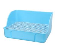 Rabbit Litter Box Cage Mount Dual Layer 11x6x9 Inch Plastic Bunny Litter Box, Multi-Purpose for Chinchilla, Guinea Pig & More