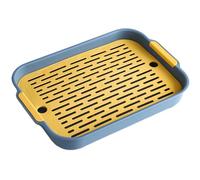 Rabbit Litter Box Dual Layer PP Bunny Litter Box Rectangular Rabbit Litter with Handle Deep Smooth 10.6x7.3x1.6in Small Animal Litter Box Rabbit Litter Box