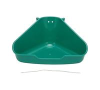 Rabbit Litter Box, Small Animal Corner Litter Box Easy To Clean Deep Green Fanshaped Sturdy Easy To Fix for Guinea Pigs (S)