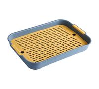 Rabbit Litter Box, Splashproof Bunny Litter Box, 7.3x10.6x1.6in Large Bed Pan, Plastic Corner Toilet with Grate for Guinea Pigs, Chinchillas and Hamster