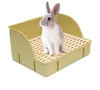 Rabbit Litter Box, Splashproof Bunny Litter Box, Large Bed Pan, Plastic Mesh Corner Toilet for Guinea Pigs, Chinchillas and Hamster