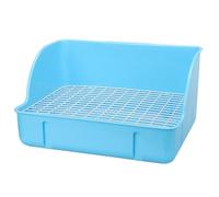 Rabbit Litter Box Toilet, Plastic Square Cage Box, Dual Layer Potty Trainer Corner Litter Bedding Pet Pan for Chinchilla, Guinea Pig & More/11x6x9 Inch