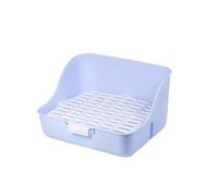 Rabbit Litter Box With Removable Mesh, Cage-Fixed 2-Tier Potty For Guinea Pigs/Hamsters, PP Plastic Pet Toilet Tray(Beige)