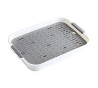 Rabbit Litter Tray 2 Tiers Rabbit Litter Box Plastic Rectangular Bunny Pet Toilet 9.7x14.4x2'' Guinea Pig Litter Tray Potty Trainer forBunny Ferret Hamster Hedgehog White L,Guinea Pig Litter Tray