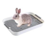 Rabbit Litter Tray, Rabbit Litter Box For Small Animals, Rabbit Corner Litter Tray, Rectangular Pet Potty Trainer Pan, Rabbit Cage Toilet, Guinea Pig Litter Tray Pan, Rabbit Litter Pan For Cage (A)