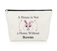 Rabbit Lovers Gifts for Girls Makeup Bag Bunny Lovers Gift Bunnies Gift Animal Lover Gift for Daughter Christmas Birthday Gift for Friends Sister Cosmetic Bag Rabbit Themed Gifts Travel Cosmetic Pouch