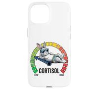 Rabbit Low Cortisol Level Meme Reducer Bunny Men and Women Case for iPhone 15