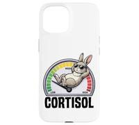 Rabbit Low Cortisol Level Meme Reducer Bunny Men and Women Case for iPhone 15