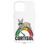 Rabbit Low Cortisol Level Meme Reducer Bunny Men and Women Case for iPhone 15