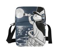 Rabbit Magician coasts Navy Blue small messenger bag for men cross body bag men Cross Over Purse Shoulder Handbags Adjustable Strap for Travel Travel outdoor sports