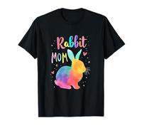 Rabbit Mama Design Colorful Beautiful Rabbit Mom T-Shirt