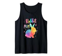 Rabbit Mama Design Colorful Beautiful Rabbit Mom Tank Top