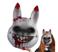 Rabbit Masque - Lightweight Resin - Durral Finish, Smooth Comfort, Realistic Rabbit Character Design Improvement of Theatre Looks | Costume Prop for Masquerade Festival Stage Show