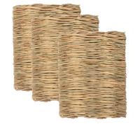 Rabbit Mat 3pcs Pack Small Animal Grass Rug Mat Pad for Bunny Chinchilla Hamster
