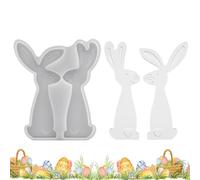 Rabbit Mold, Silicone Material, 10.9x2.1x12.6cm, Siloxane Molds Candle, DIY Rabbit Silicone Mould Easter, Easy Release, for Candle Making, Soap Crafting, Plaster Casting