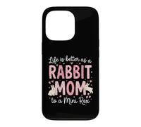 Rabbit Mom Lifes Better As A Rabbit Mom Mini Rex Owner Case for iPhone 13 Pro