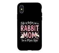 Rabbit Mom Lifes Better As A Rabbit Mom Mini Rex Owner Case for iPhone X/XS