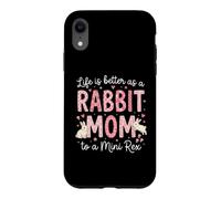 Rabbit Mom Lifes Better As A Rabbit Mom Mini Rex Owner Case for iPhone XR