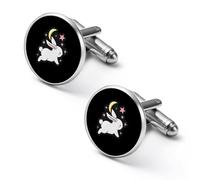 Rabbit Moon Star Shirt Cufflinks For Men Cuff Links Gifts Wedding Business Groom 2.0cm
