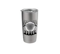 Rabbit Moonlight, Creepy Cute Gothic Rabbit Night Scene Stainless Steel Insulated Tumbler