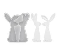 Rabbit Mould Made of Silicone - Easter Rabbit Couple Soap Candle Mould | Spring Bunny Silicone Soap Mould - For Farm Parties with Family and Friends for DIY Making Plaster Ornaments for the