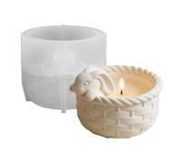 Rabbit Mould Silicone - Elastic Resin Mould in Basket Style, Versatile for Candle Holders, Jewellery Bowls, Decorative Objects, Ideal for Creative Design, Easter, Craft, Living Room Decoration