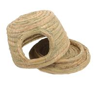 Rabbit Nest Hideout for Resting and Playing Space, Grass | Light Green Woven Design, Suitable for Rabbit and Guinea Pig, Adorable Simple Style