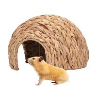 Rabbit Nest - Indoor Bunny Hidesout, Wooden Rabbit Habitat Shelter | Durabsle Small Animal Hutch, Bunny Grass House Rabbit Hidesout Hand Made From Cattail For Guinea Pig Hamster To Play And Sleep