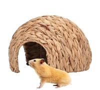 Rabbit Nest - Inner Skin Tome Inside, Wooden Rabbit Habitat Shelter | Durabsle Small Animal Hutch, Rabbit Grass House Rabbit Shelter Hand Made Of Cattail For Guinea Pig Hamster For Play And Lettuce