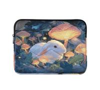 Rabbit Orange Mushroom Laptop Sleeve Protective Puffy Carrying Laptop Cover Notebook Case 13-16 Inch Computer Case Medium
