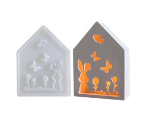 Rabbit Ornament Candle Mould - Silicoe Easter Bunny Ornament Candle Mould | Cute Non-Stick Easter Candle Mould, Butterfly Resin Silicone Mould, Easy Release Table Decoration for Candle, Resin and