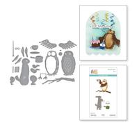 Rabbit & Owl Etched Dies from The Say Cheese Classic Pooh Birthday Collection by Simple Stories