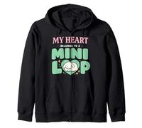 Rabbit Owner Bunny Mom Mini Lop Lover Cute Bunny Pride Zip Hoodie