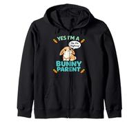 Rabbit Owner Bunny Mom Mini Lop Lover Cute Bunny Pride Zip Hoodie