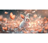 Rabbit Paint by Numbers for Adults, Canvas for Painting DIY Paint by Numbers Kits Canvas Wall Art Without Frame Large Watercolor Painting Kit, Gifts for Friends, Wall Decor, 100x200cm Animal e-833