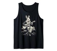 Rabbit Playing Guitar Folk Music Medieval Animal Guitarist Tank Top