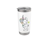 Rabbit Plays Tennis Stainless Steel Insulated Tumbler