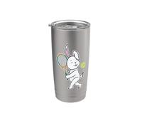 Rabbit Plays Tennis Stainless Steel Insulated Tumbler