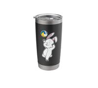 Rabbit Plays Volleyball Stainless Steel Insulated Tumbler