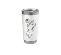 Rabbit Plays Volleyball Stainless Steel Insulated Tumbler
