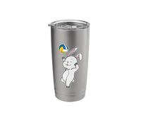 Rabbit Plays Volleyball Stainless Steel Insulated Tumbler