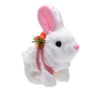 Rabbit Plush Animal - Electronic Plush Bunny with Backpack, Lit Toy | Interactive Easter Bunny, Educational Sounds and Movements, Fun Gift for Engaging Companion